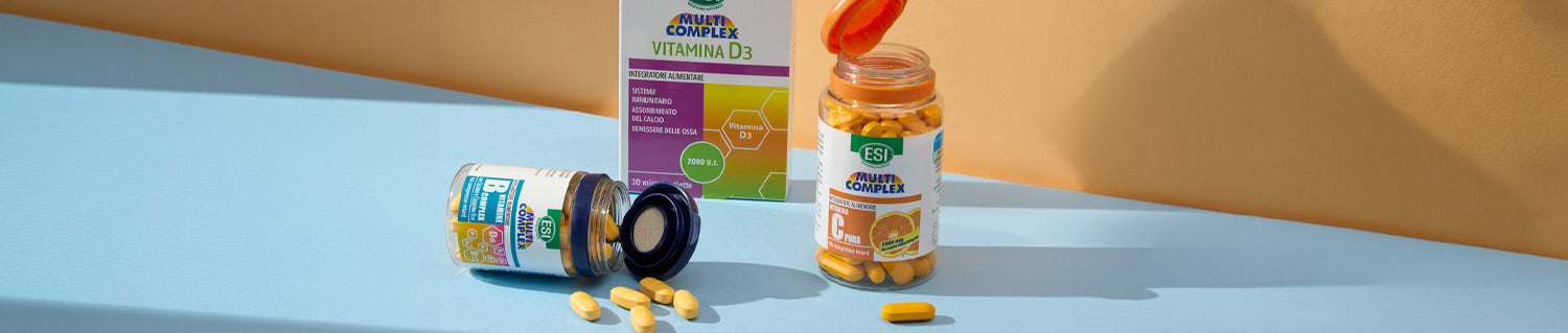 Integratori di Vitamina B, Vitamina C e Vitamina D