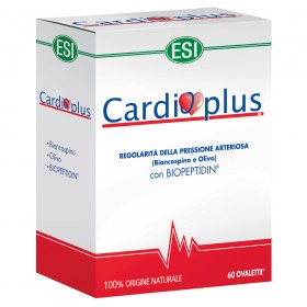 Cardioplus: integratore alimentare a base di Biancospino, Olivo e Biopeptidin in grado di regolarizzare la pressione arteriosa.