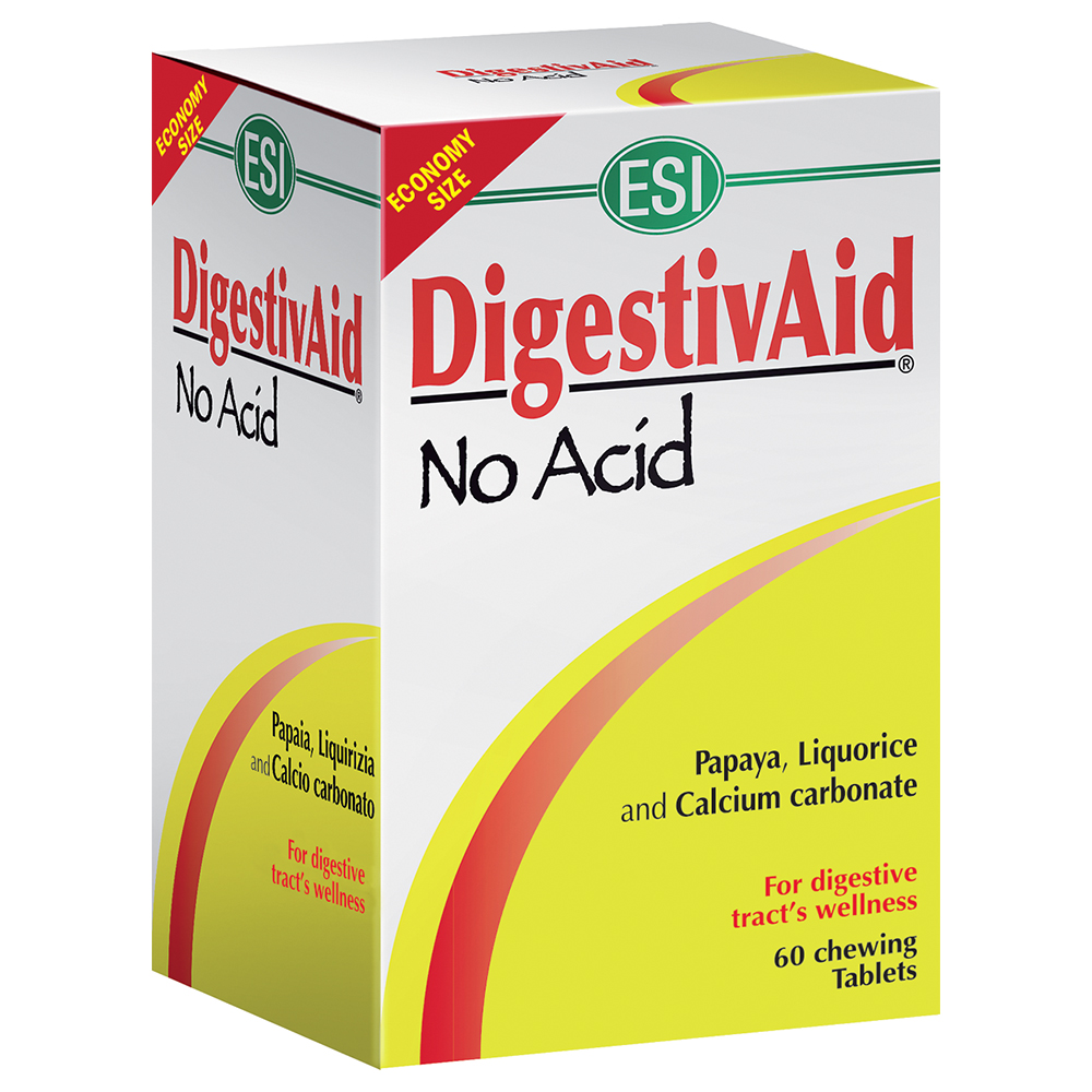DigestivAid No Acid ESI: integratore naturale per favorire le fisiologiche funzioni dell’apparato digerente