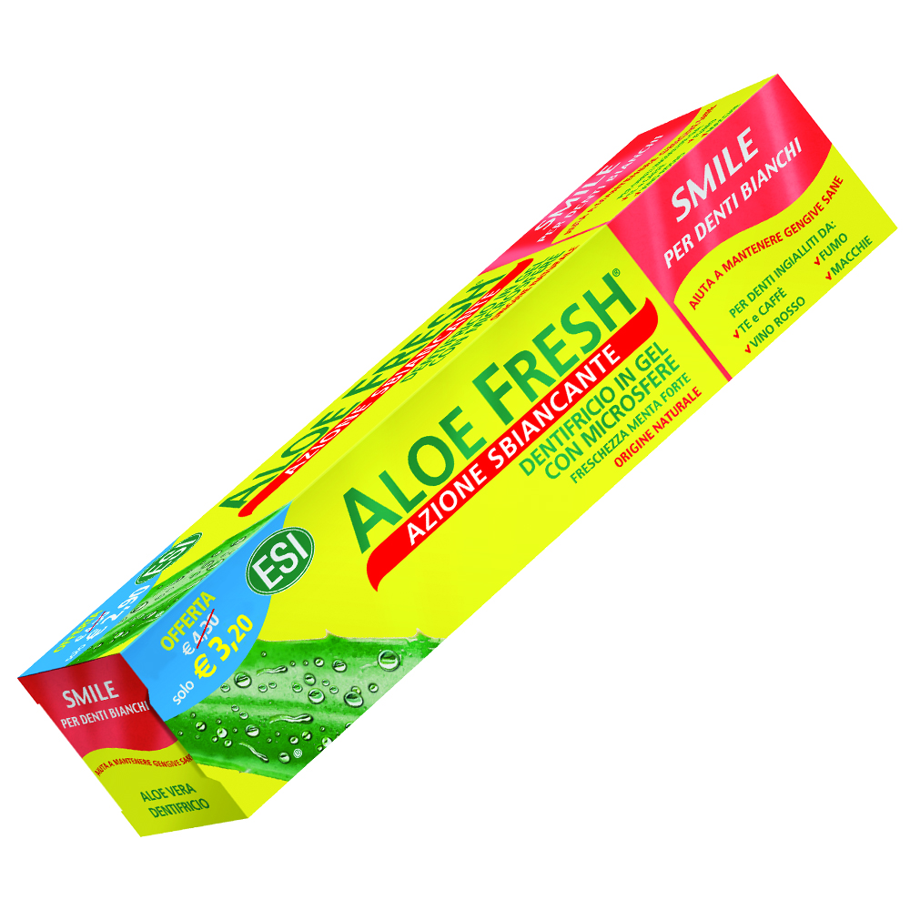Dentifricio con microsfere di Aloe Vera ad azione sbiancante