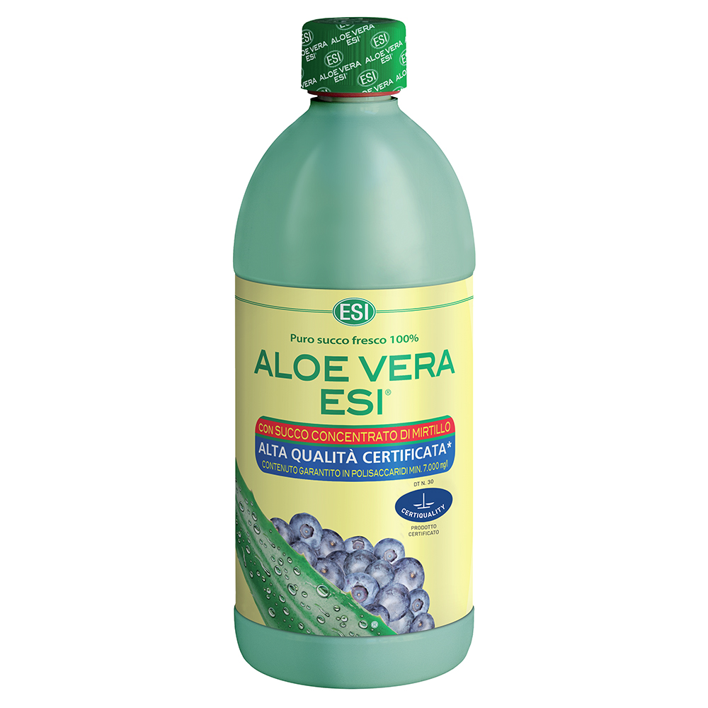 Puro succo di Aloe Vera con Mirtillo per depurare l'organismo