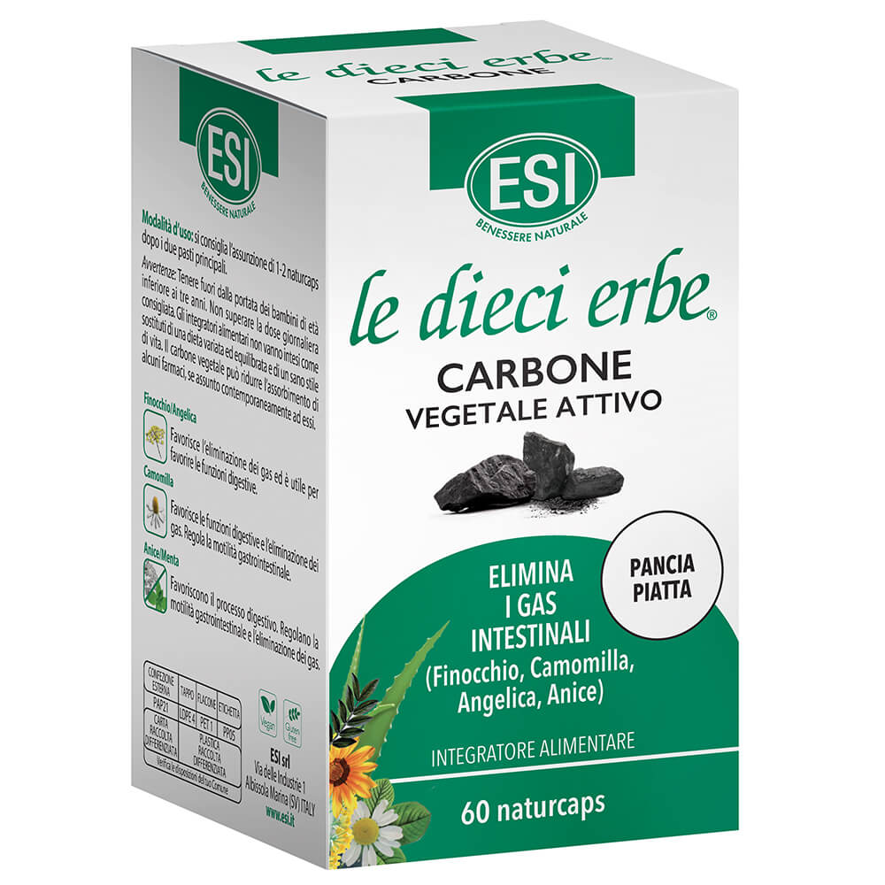 Le Dieci erbe Carbone vegetale attivo